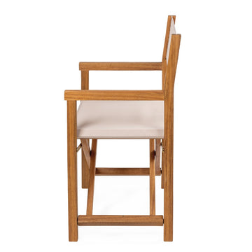 Cukor Classic Vintage Outdoor Acacia Wood Folding Director Chair with Canvas Seat - JONATHAN Y